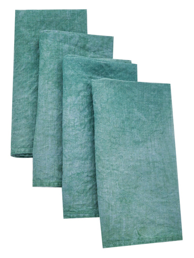100% Italian Linen Napkin Set of Four in Green by Bertozzi
