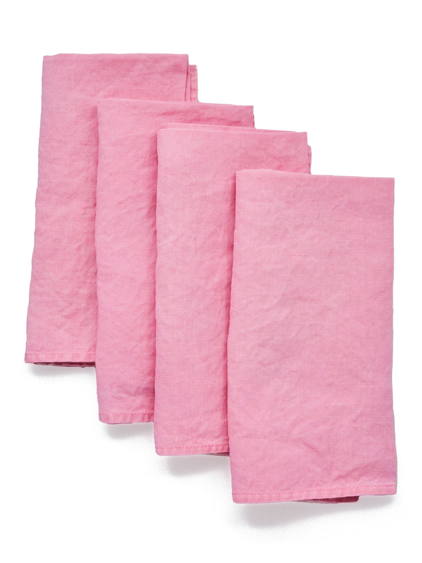 100% Italian Linen Napkin Set of Four in Pink by Bertozzi