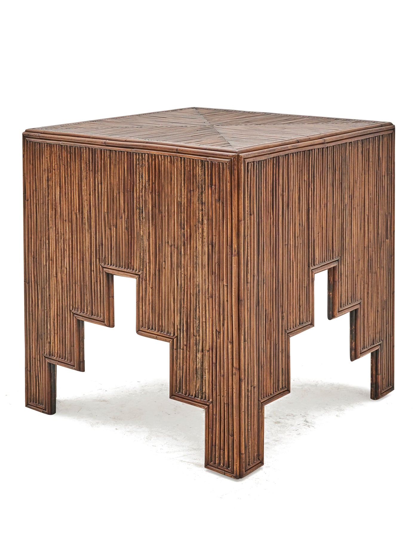 Rattan Rowan Side Table in Brown by Permanent Resident