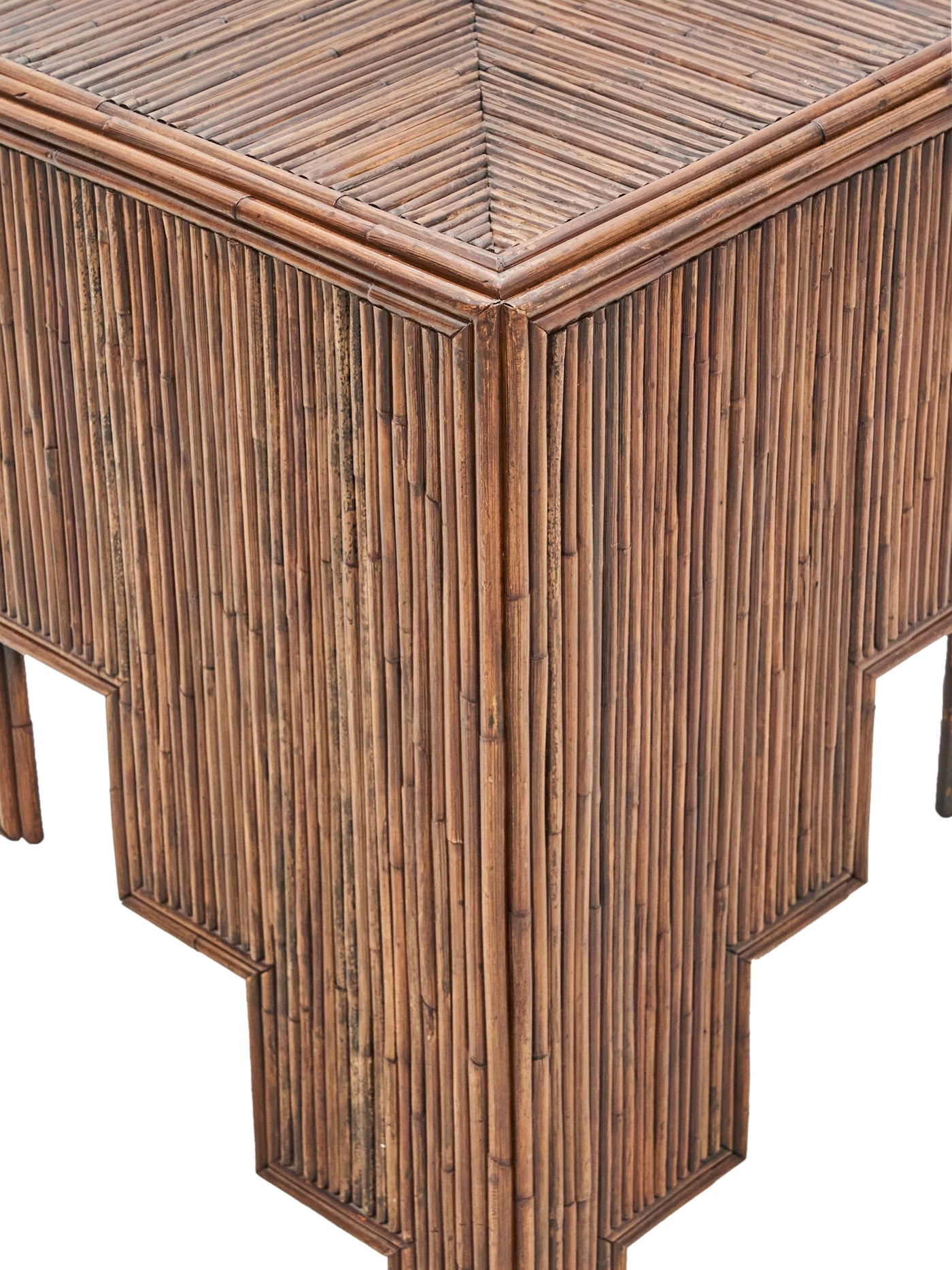 Rattan Rowan Side Table in Brown by Permanent Resident