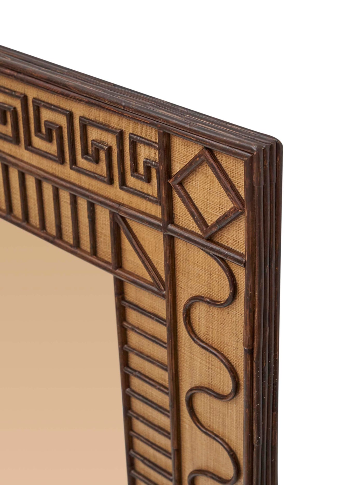 Alexandra Rattan Mirror in Brown by Permanent Resident