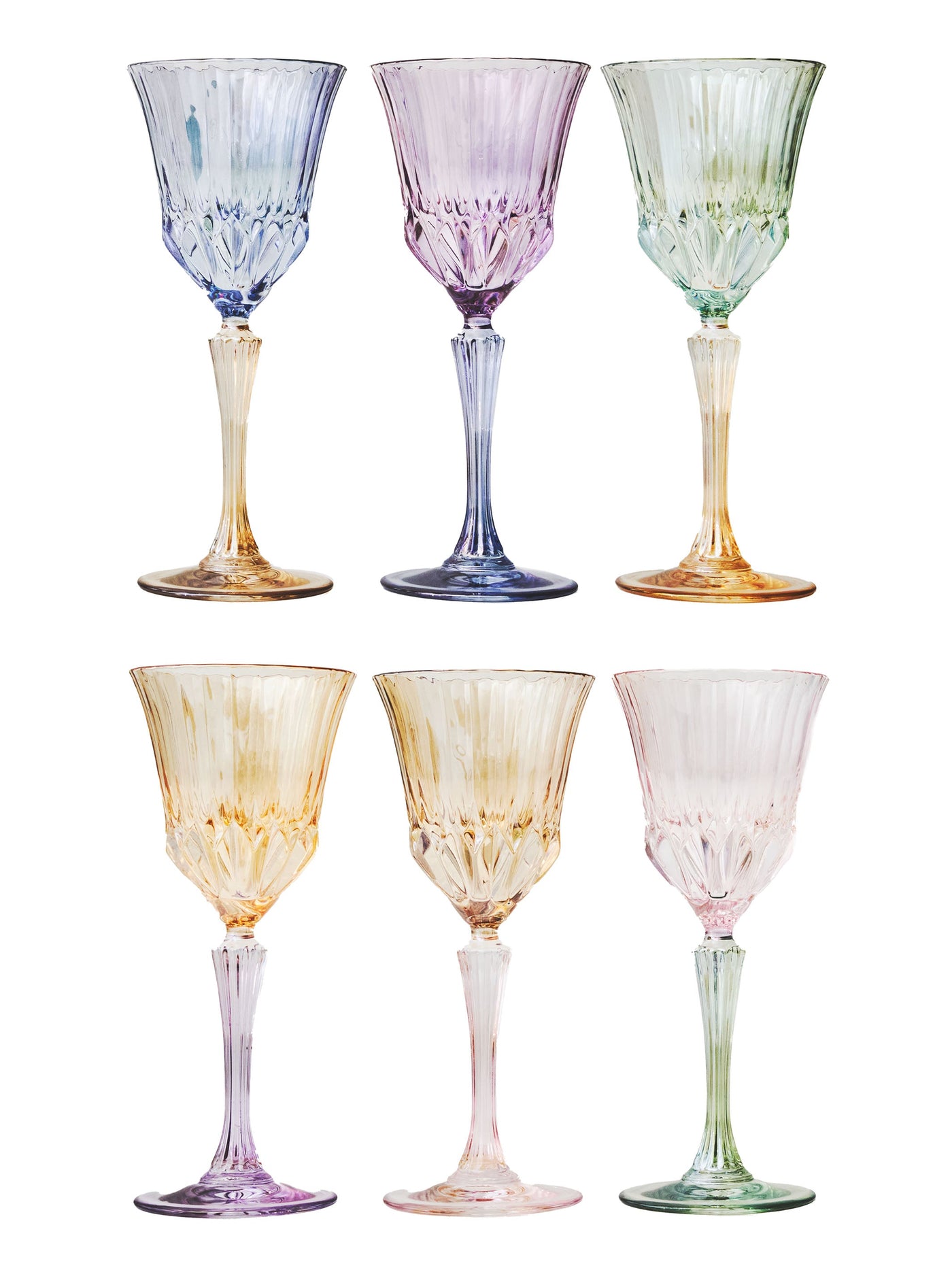 Ada Pastel Wine Glass Set by Creart