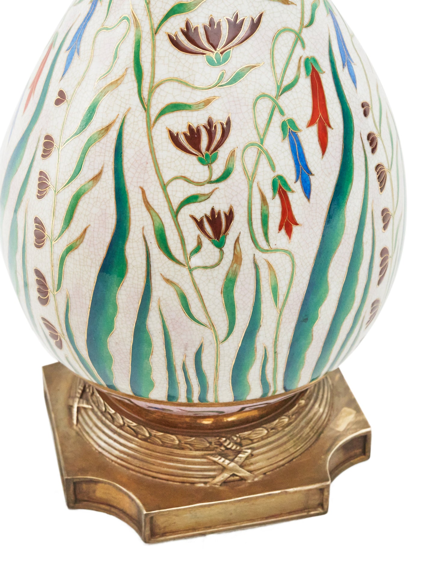 Vintage Handpainted Ceramic  Lamp
