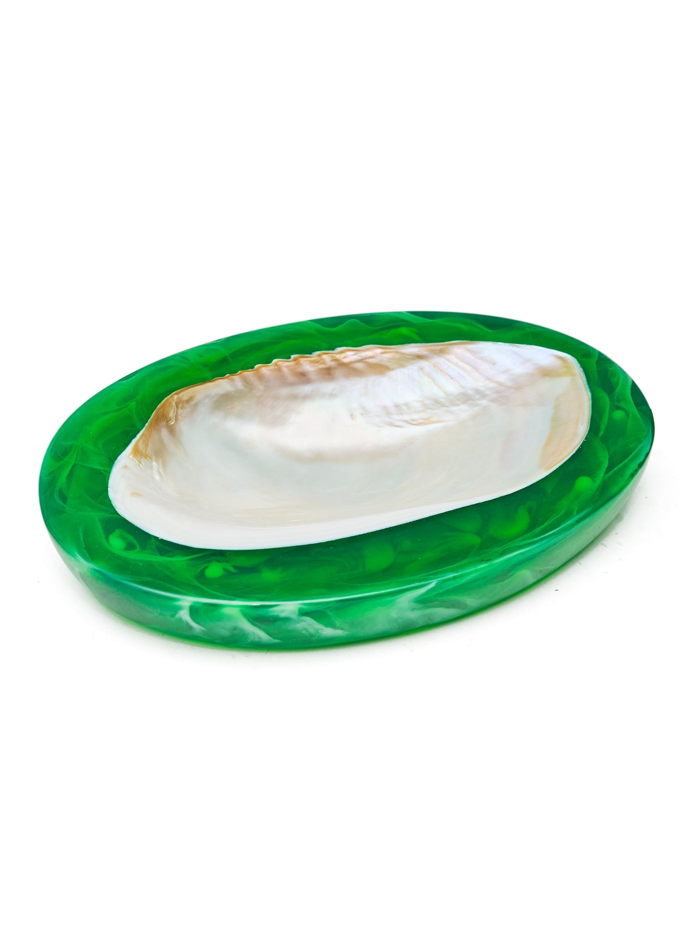 Large Caviar Dish in Green by Lily Juliet