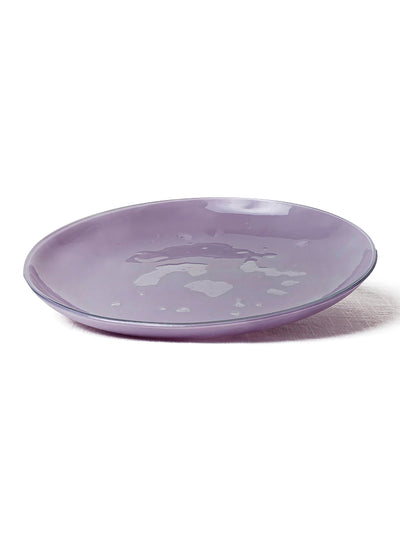 Handmade Glass Dinner Plate by Lavender