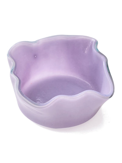 Handmade Glass Flower Bowl in Lavender by Caju Collective