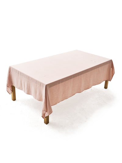 Rose Linen Tablecloth 170 x 250 by Madame de la Maison