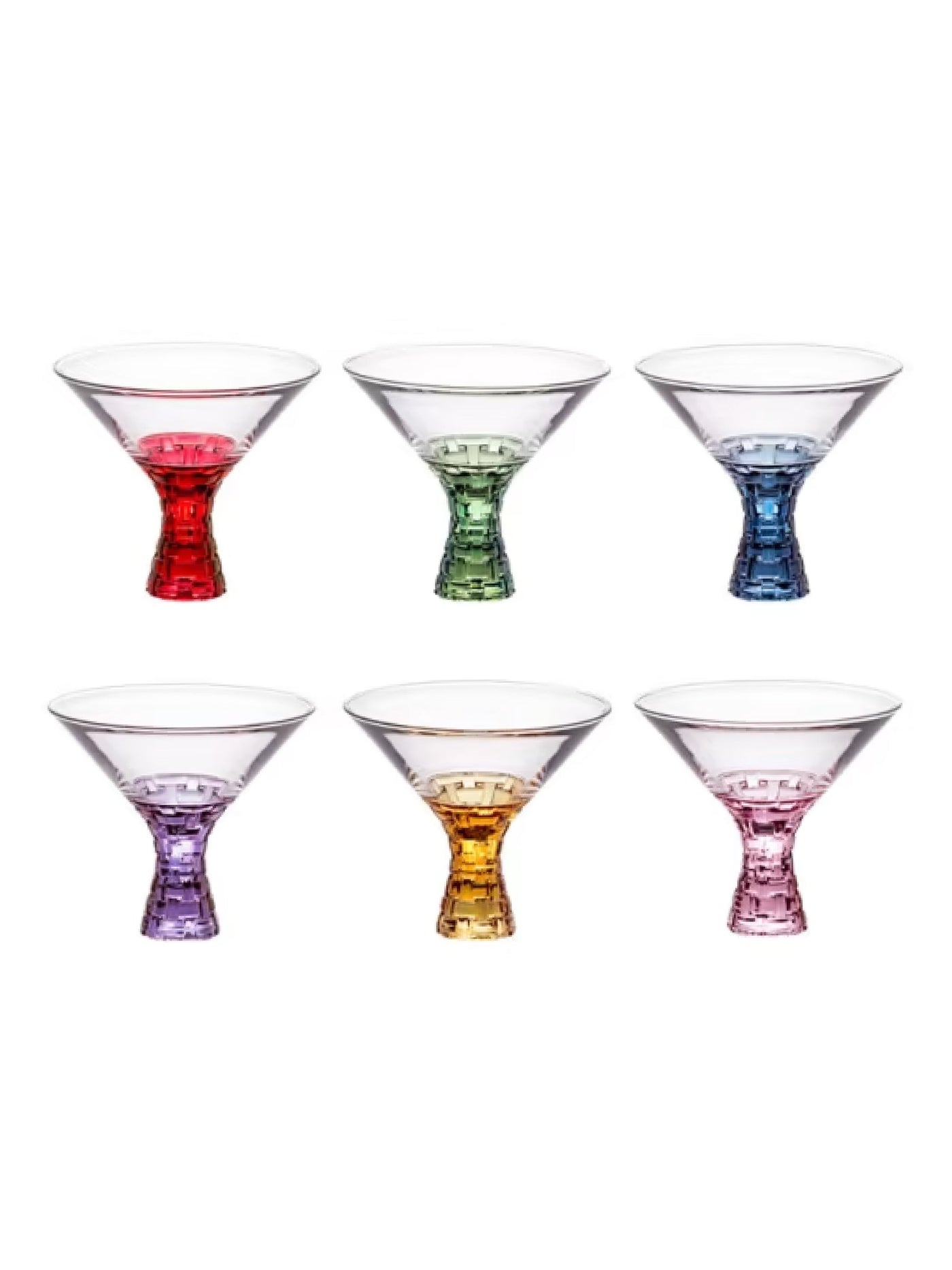 Manhattan Colorful Martini Glass Set by Creart