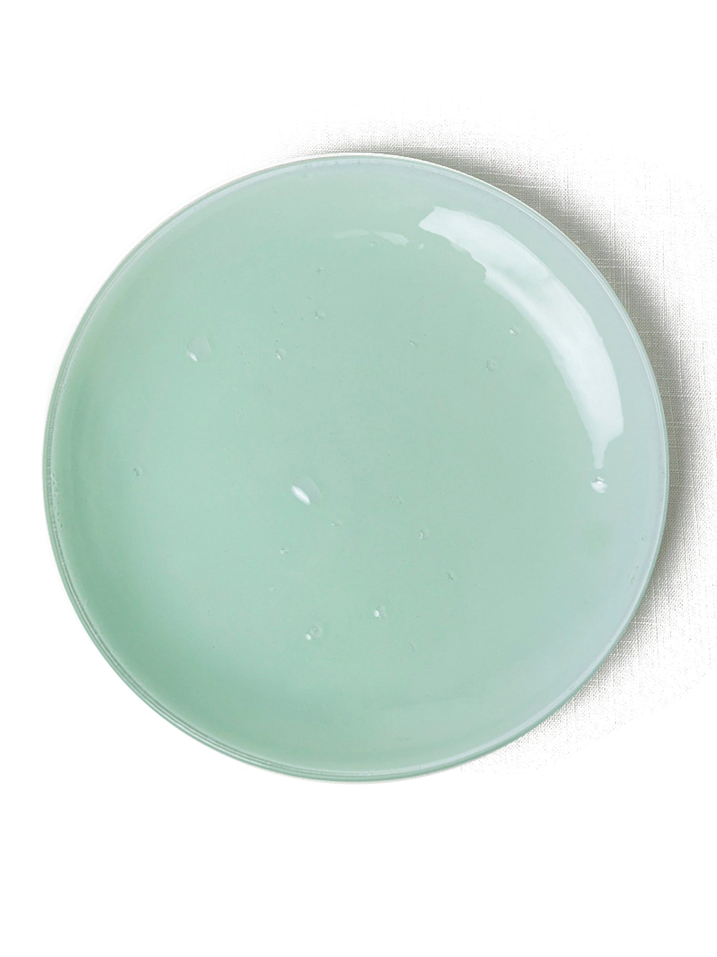 Handmade Glass Dinner Plate in Mint by Caju Collective