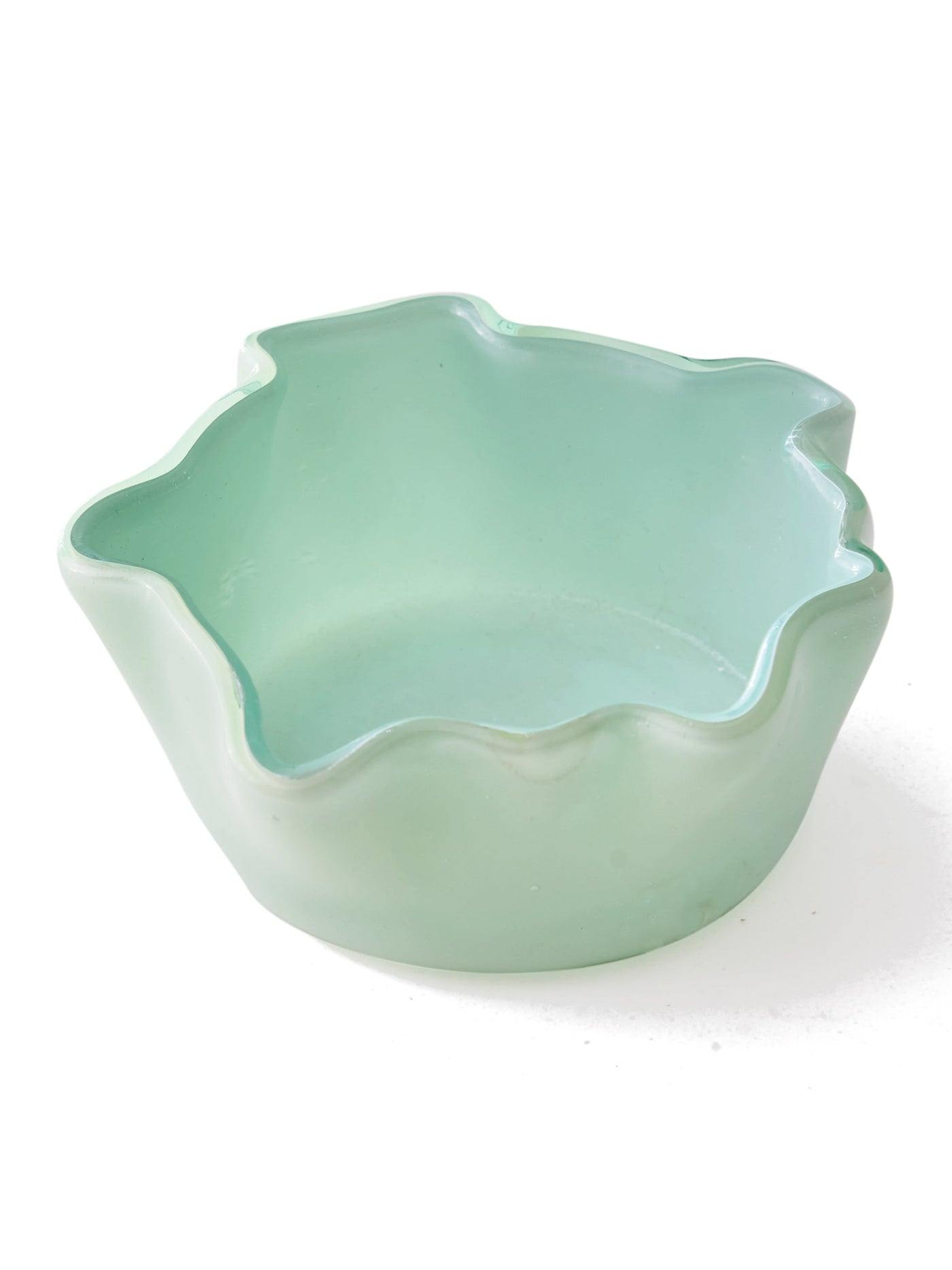 Handmade Glass Flower Bowl in Rose by Caju Collective