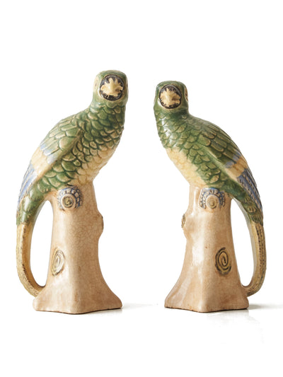 Pair of Vintage Chinese Ceramic Birds