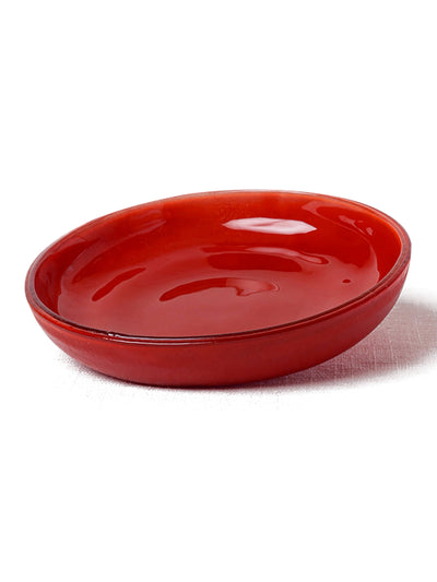 Handmade Glass Bowl in Red by Caju Collective 