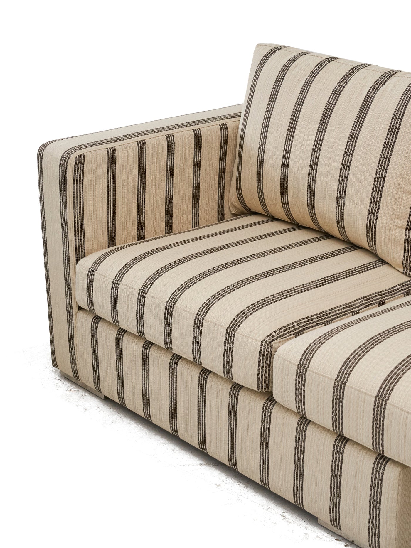 Three-Seater Sofa in Brown Stripe