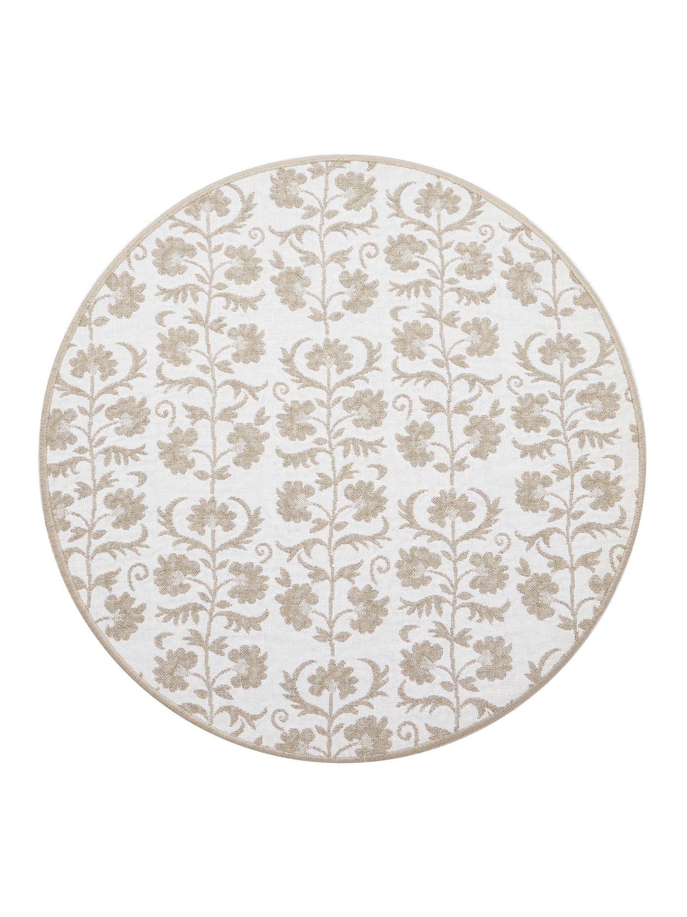 Italian Reversible Suzani Placemat Set in Ecru by Permanent Resident