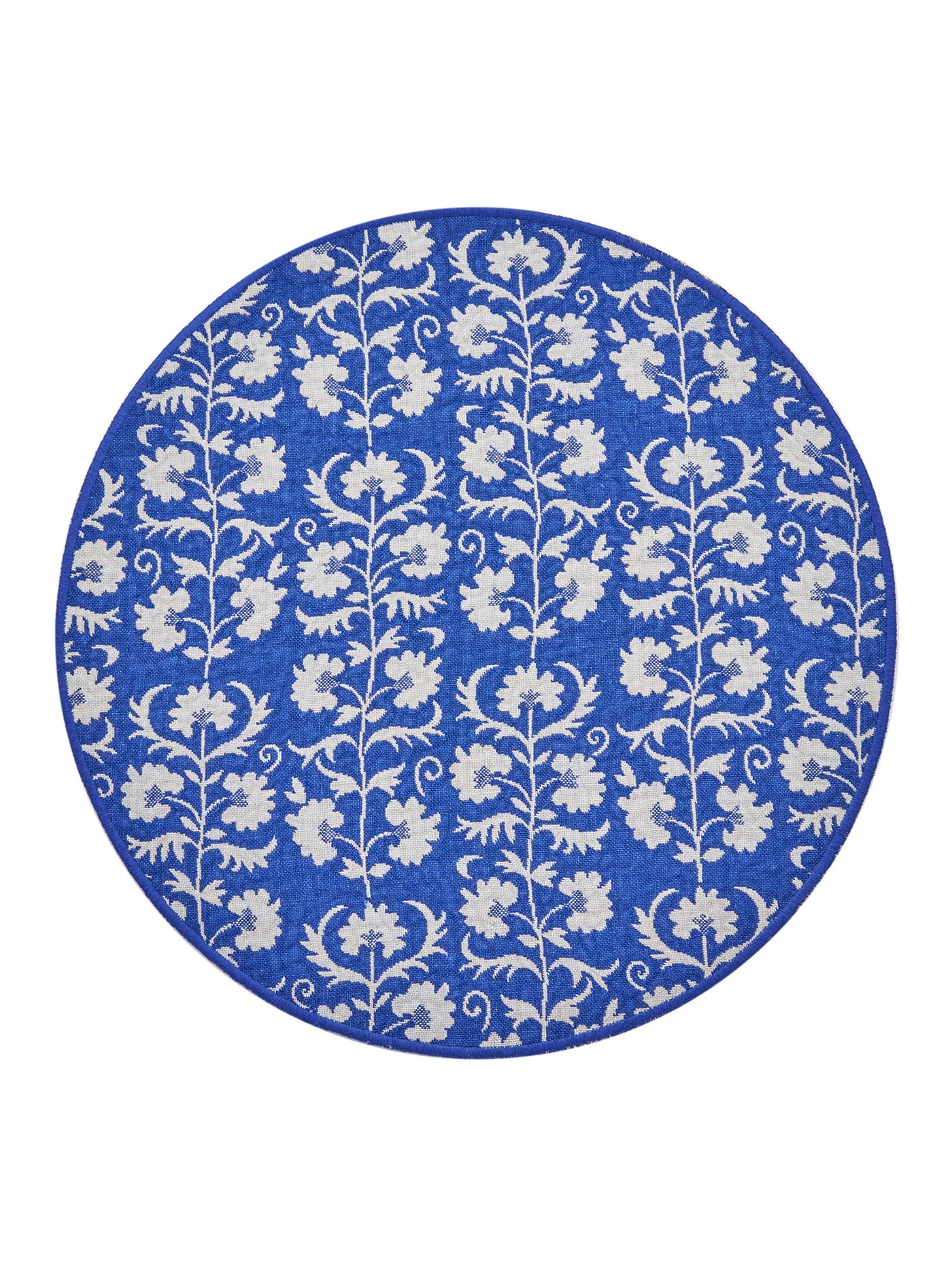 Italian Reversible Suzani Placemat Set in Blue by Permanent Resident