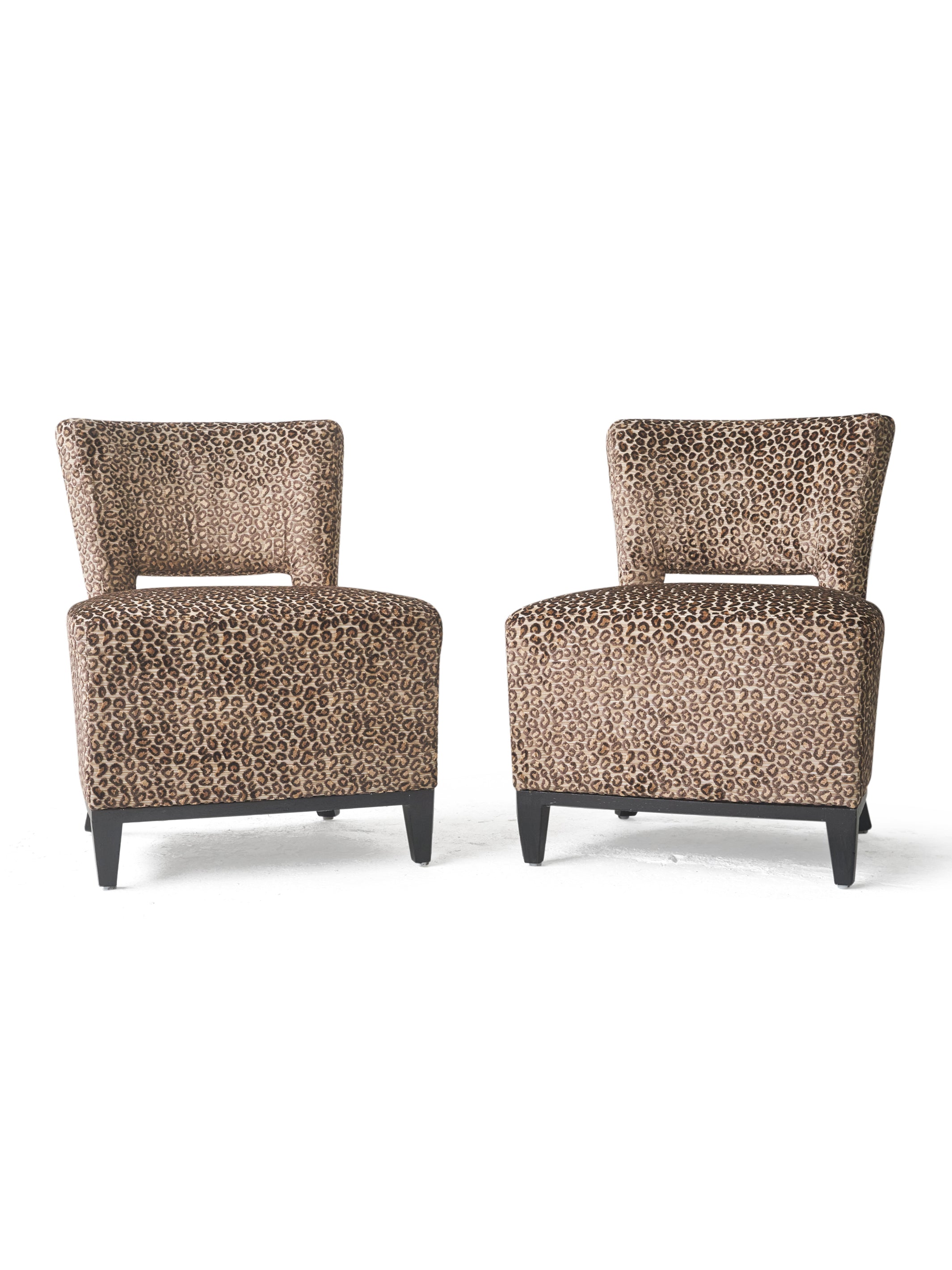 Pair of Low Chairs in Leopard | Permanent Resident