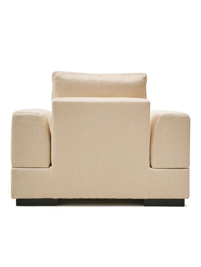 Oversized Armchair in Neutral Atlfield Interiors Fabric