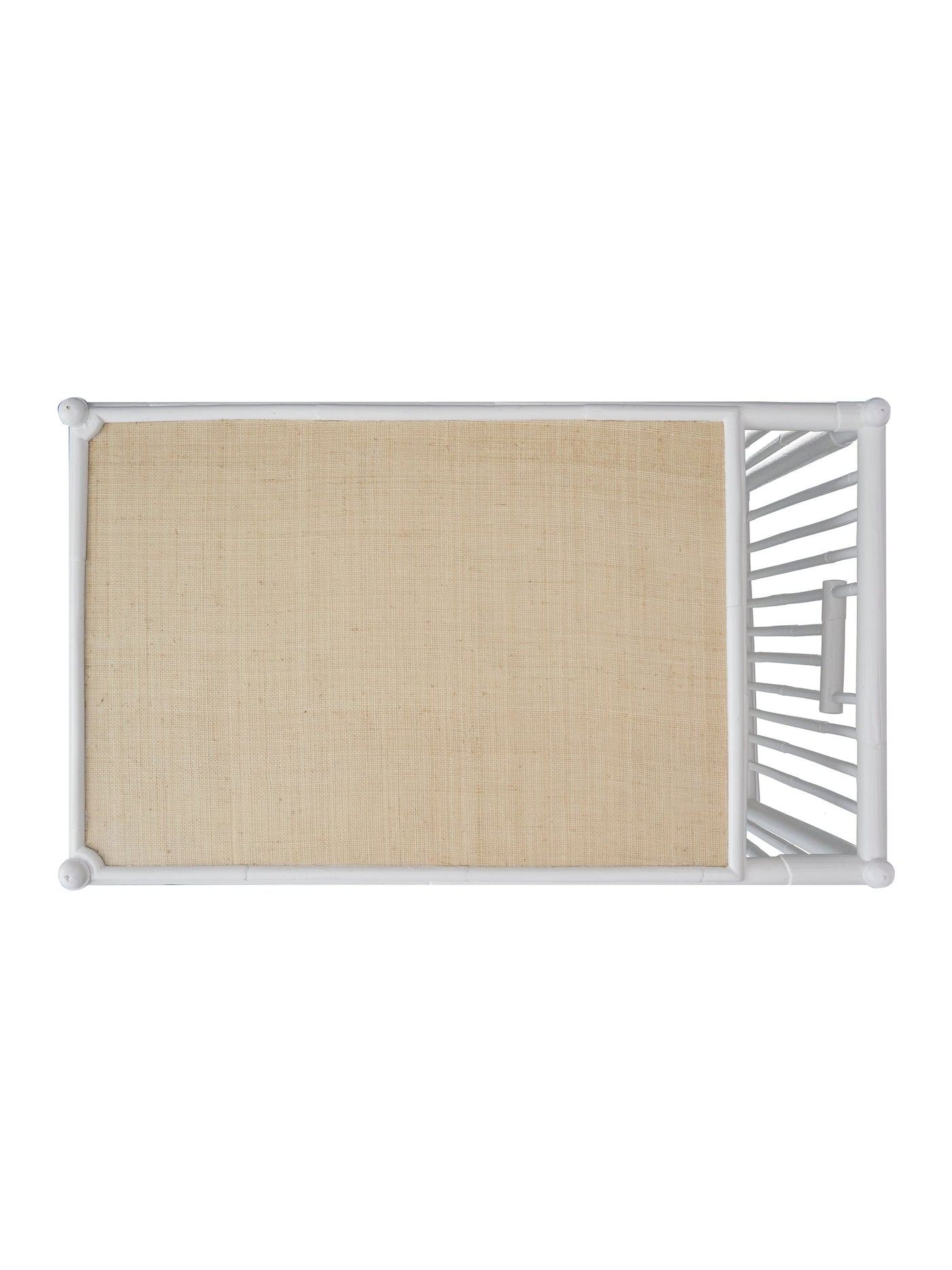 Audrey Rattan Breakfast Tray in White by Permanent Resident